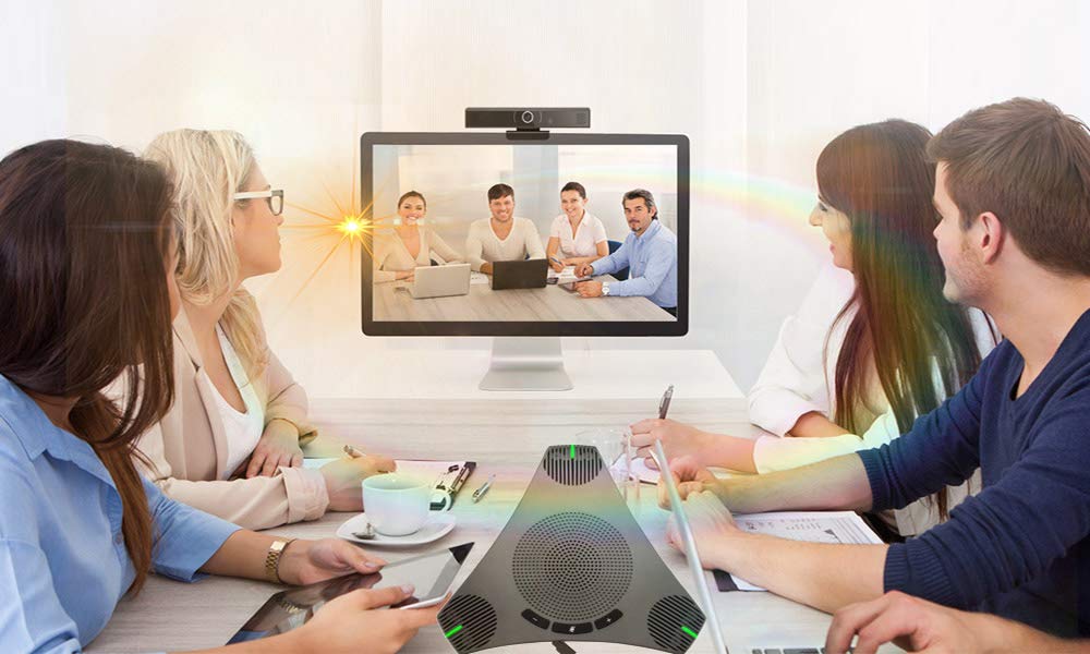 Conference Microphone Usb Speakerphone Microphone For Business Conference,360 Omnidirectional Microphone Intelligent Dsp Noise R